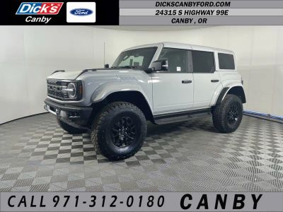 2026 Ford Bronco Raptor in Avalanche Gray — front three-quarter view