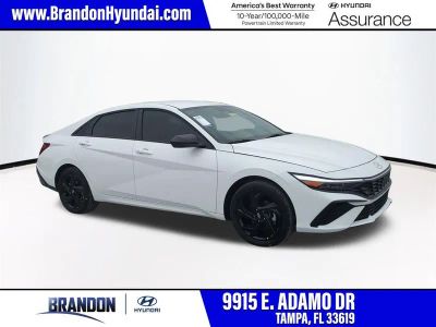 2026 Hyundai ELANTRA SEL Sport in White — front three-quarter view