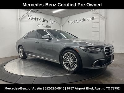 2021 Mercedes-Benz S-Class S 580 in Gray — front three-quarter view