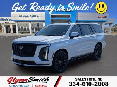 2025 Cadillac Escalade Sport Platinum in Crystal White Tricoat — front three-quarter view