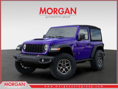 2026 Jeep Wrangler Rubicon in Purple — front three-quarter view