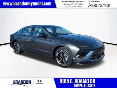2026 Hyundai SONATA SEL Sport in Gray — front three-quarter view