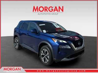 2023 Nissan Rogue SV in Blue — front three-quarter view