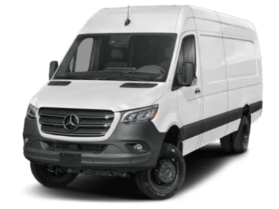2026 Mercedes-Benz Sprinter 3500 Cargo 170 WB in Arctic White — front three-quarter view