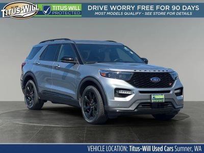 2022 Ford Explorer ST in Silver Metallic — front three-quarter view