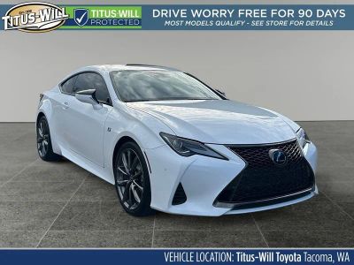 2019 Lexus RC 300 in Ultra White — front three-quarter view