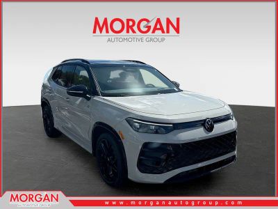 2026 Volkswagen Tiguan SE R-Line Black in Sandstone — front three-quarter view