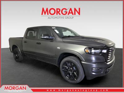 2026 Ram 1500 Laramie in Gray — front three-quarter view