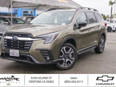 2025 Subaru Ascent Limited in Autumn Green Metallic — front three-quarter view