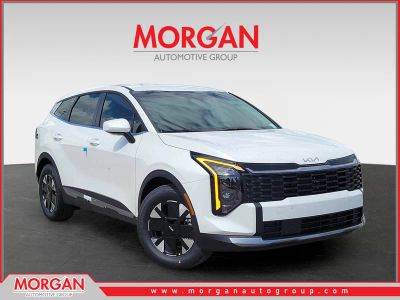 2026 Kia Sportage Hybrid LX in Snow White Pearl — front three-quarter view