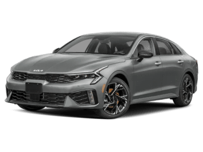 2026 Kia K5 GT-Line in Gray — front three-quarter view