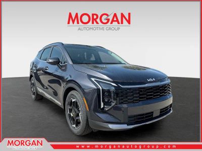 2026 Kia Sportage EX in Panthera Metal Gray — front three-quarter view