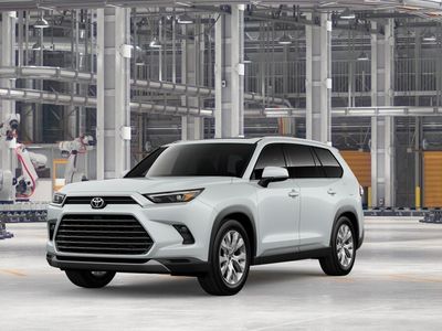 2026 Toyota Grand Highlander Hybrid Limited in Wind Chill Pearl — front three-quarter view