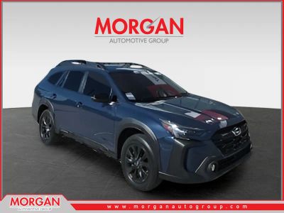 2024 Subaru Outback Onyx Edition in Blue — front three-quarter view