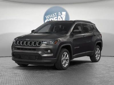 2026 Jeep Compass Limited in Diamond Black Crystal Pearl-Coat Exterior Paint — front three-quarter view