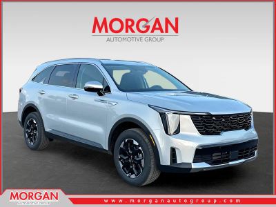 2026 Kia Sorento S in Ivory Silver — front three-quarter view