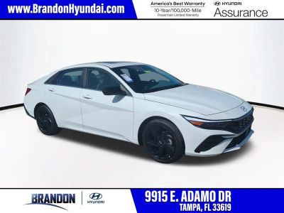 2026 Hyundai ELANTRA SEL Sport in White — front three-quarter view
