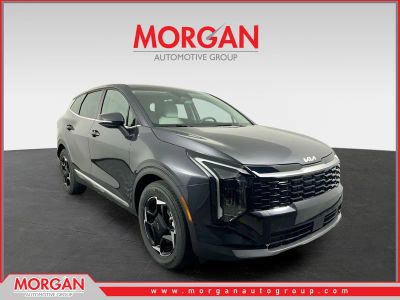 2026 Kia Sportage EX in Panthera Metal Gray — front three-quarter view