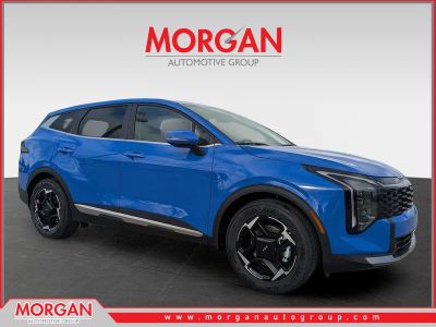 2026 Kia Sportage EX in Nebular Blue — front three-quarter view