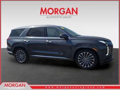 2024 Hyundai Palisade Calligraphy in Gray — front three-quarter view
