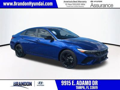2026 Hyundai ELANTRA SEL Sport in Blue — front three-quarter view