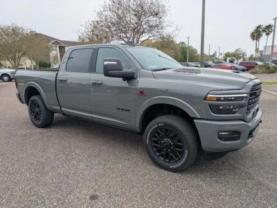 2026 RAM 2500 Laramie in Ceramic Gray Clear-Coat Exterior Paint — front three-quarter view