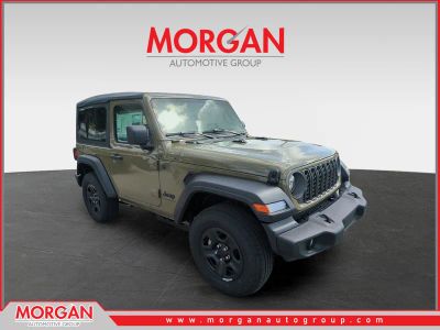 2026 Jeep Wrangler Sport in Green — front three-quarter view