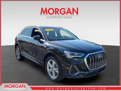 2022 Audi Q3 S line Premium Plus in Black — front three-quarter view