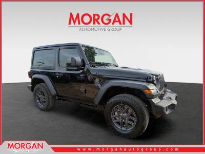 2026 Jeep Wrangler Sport S in Black — front three-quarter view