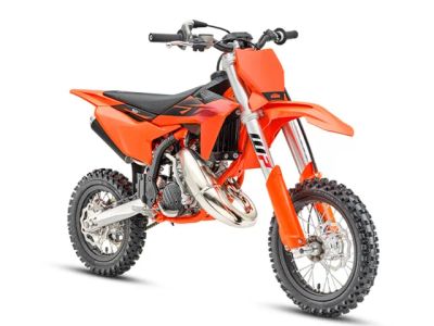 2027 KTM 50 SX — front three-quarter view