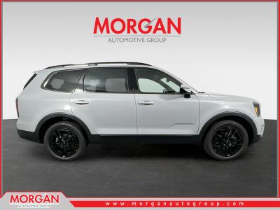 2025 Kia Telluride SX-Prestige X-Line in Wolf Gray — front three-quarter view