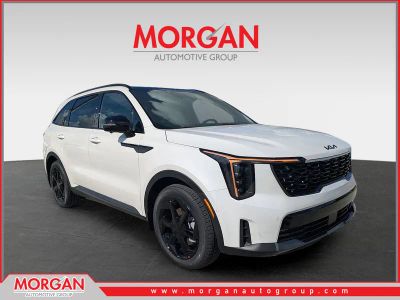2026 Kia Sorento Hybrid X-Line SX Prestige in Snow White Pearl — front three-quarter view