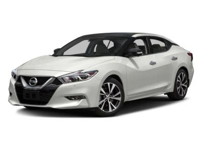 2017 Nissan Maxima Platinum in Brilliant Silver — front three-quarter view