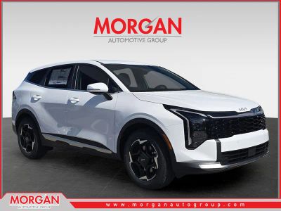 2026 Kia Sportage EX in Glacial White Pearl — front three-quarter view
