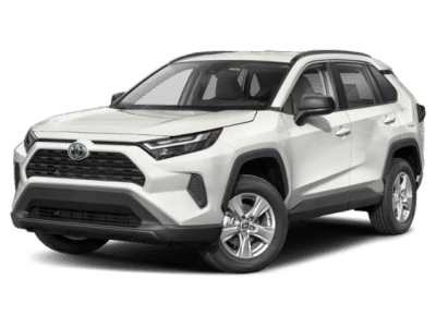 2024 Toyota RAV4 Hybrid LE in Ice Cap — front three-quarter view