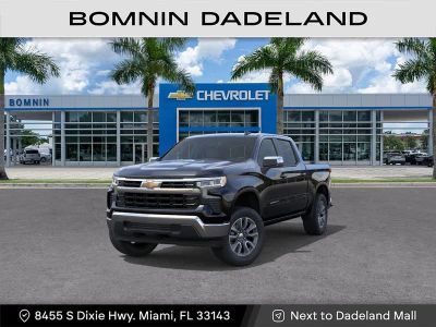 2026 Chevrolet Silverado 1500 LT in Black — front three-quarter view