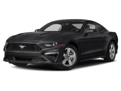 2020 Ford Mustang EcoBoost in Blue — front three-quarter view
