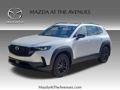 2026 Mazda CX-50 Hybrid Premium in Beige — front three-quarter view