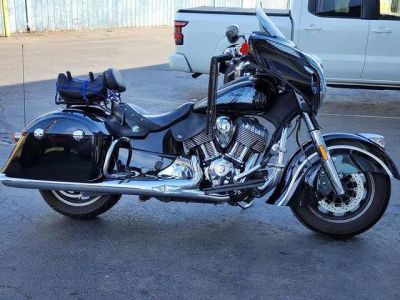 2017 Indian Motorcycle® Chieftain® Limited Thunder Black — front three-quarter view
