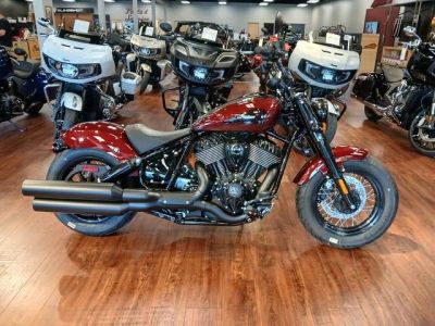 2025 Indian Motorcycle® Chief® Bobber Dark Horse® Maroon Metallic — front three-quarter view