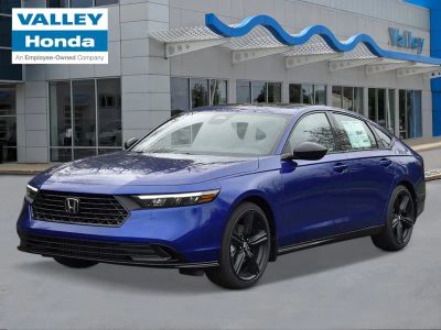 2026 Honda Accord Hybrid Sport-L in Still Night Pearl — front three-quarter view