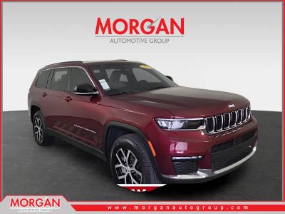 2025 Jeep Grand Cherokee L Limited in Red — front three-quarter view