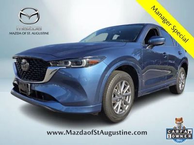 2024 Mazda CX-5 2.5 S Select Package in Blue — front three-quarter view