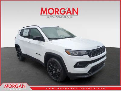 2026 Jeep Compass Latitude in White — front three-quarter view