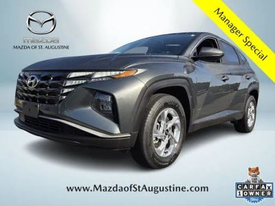 2023 Hyundai Tucson SE in Gray — front three-quarter view