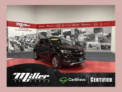 2023 Buick Encore GX Essence Carbravo GM CPO in Ebony Twilight Metallic — front three-quarter view