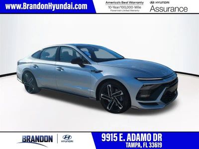 2026 Hyundai SONATA N Line in Silver — front three-quarter view