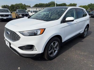 2024 Ford Edge SEL AWD in Oxford White — front three-quarter view