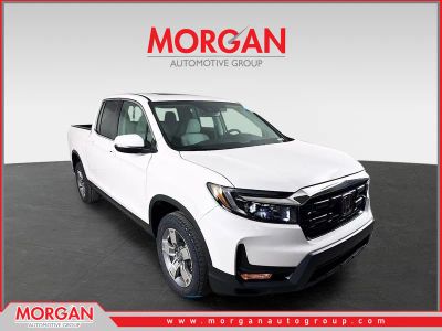 2026 Honda Ridgeline RTL in Platinum White Pearl — front three-quarter view