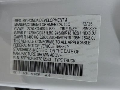 2026 Honda Ridgeline — photo 35 view